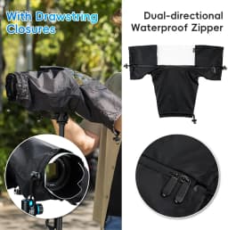 JJC Portable Camera Rain Cover Rain Shade Waterproof Raincoat Raincover DSLR Camera Accessories for Canon Nikon Sony Olympus