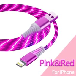 7A Glowing Cable Micro USB Type C Cable Fast Charging For iPhone Huawei Xiaomi LED light Charger Flowing Streamer USB C Cord