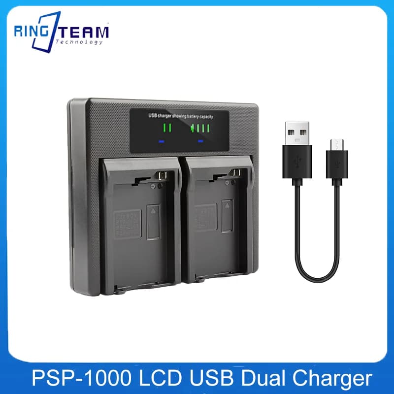 Universal PSP-1000 LCD USB Dual Battery Charger For Sony PSP-2000 PSP-3000 PlayStation Portable - Premium Fast Charging Dock
