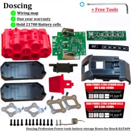 Doscing 21700 BAT618 18V Lion Battery Plastic Case PCB Charging Protection Circuit Board Shell For Bosch BAT610 BAT609 BAT618G