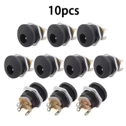 10Pcs 9V 12V DIY Guitar Effects Pedal Power DC Connectors Socket Plug Jack 2.1mm DC-022 Female Socket Jack Connector Instrument