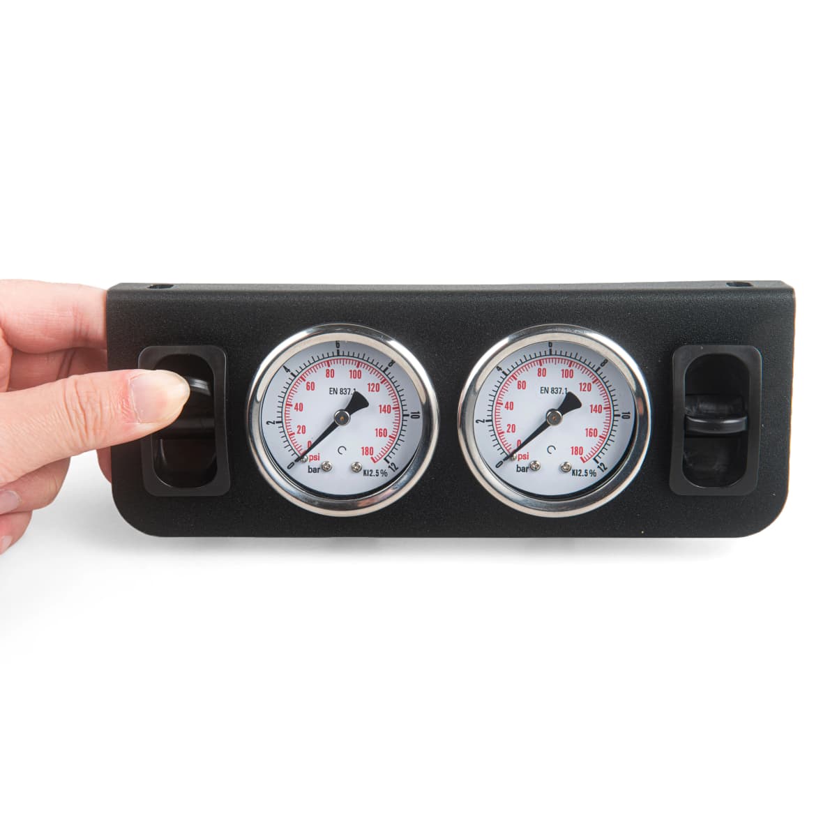 Dual Manual Paddle Valve Air Pump Switch Panel For Truck Car Seats Control Air Flow 0-180PSI Gauge