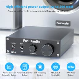 Fosi Audio M03 Power Subwoofer Amplifier 200 Watt Mono Audio Amp Digital Hifi Home Amplifier