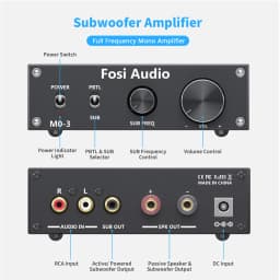 Fosi Audio M03 Power Subwoofer Amplifier 200 Watt Mono Audio Amp Digital Hifi Home Amplifier