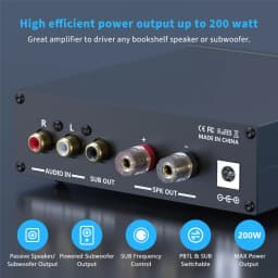 Fosi Audio M03 Power Subwoofer Amplifier 200 Watt Mono Audio Amp Digital Hifi Home Amplifier