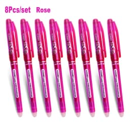 0.7mm 0.5mm Bullet Tip Erasable Gel Pen Set Refill Rods Blue Black Color Ink Cartridge Office School Writing Drawing Stationery