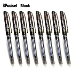 0.7mm 0.5mm Bullet Tip Erasable Gel Pen Set Refill Rods Blue Black Color Ink Cartridge Office School Writing Drawing Stationery