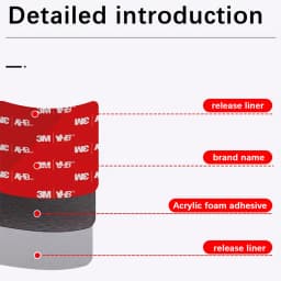 3m VHB Heavy Duty Acrylic Foam Tape Double Sided High Temperature Mounting Strip for Auto Trim Emblem Household Outdoor Bonding