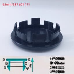 4Pcs Universal Car Wheel Hub Center Caps 49/50/56/60/65/68mm Black Silver Auto Hub Covers Replacement Accessories