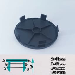 4Pcs Universal Car Wheel Hub Center Caps 49/50/56/60/65/68mm Black Silver Auto Hub Covers Replacement Accessories