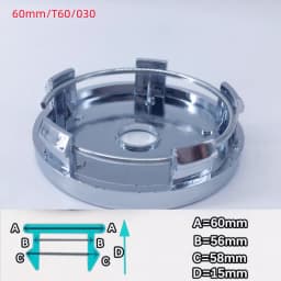4Pcs Universal Car Wheel Hub Center Caps 49/50/56/60/65/68mm Black Silver Auto Hub Covers Replacement Accessories