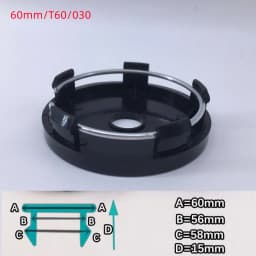 4Pcs Universal Car Wheel Hub Center Caps 49/50/56/60/65/68mm Black Silver Auto Hub Covers Replacement Accessories