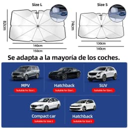 Upgraded Car Windshield Sun Shade Umbrella Foldable Car Sunshade Front Window Cover for UV Ray Block & Sun Heat Protection