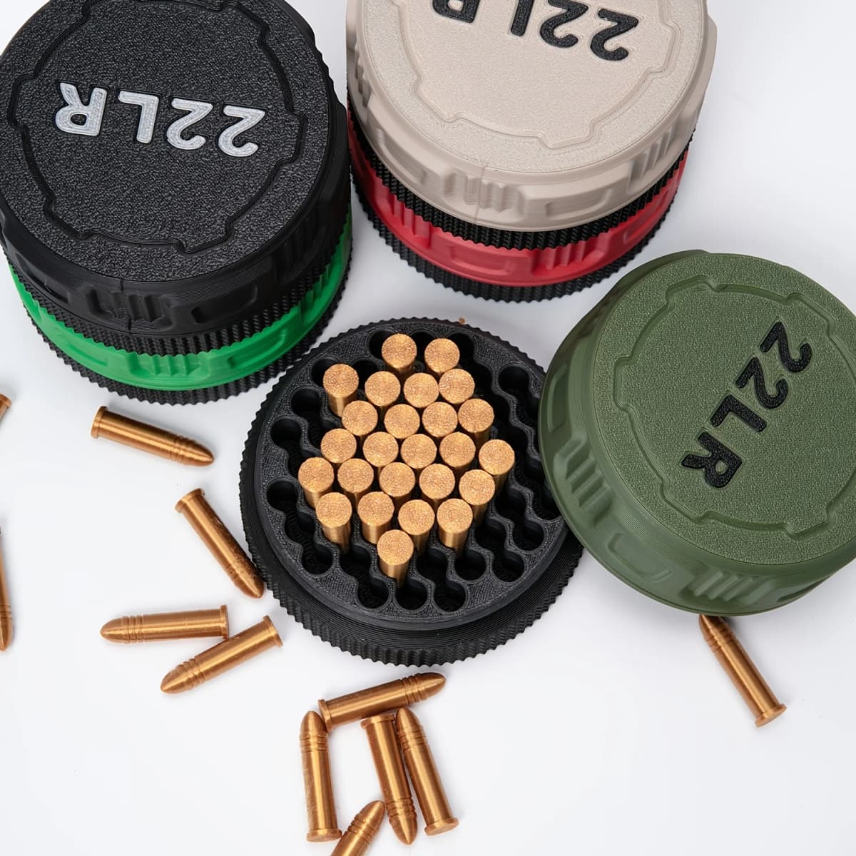 22 Caliber Micro Ammunition Storage Box with Screw Lid Design Compact and Durable Pocket Size Easy to Carry Ammunition Box Avail