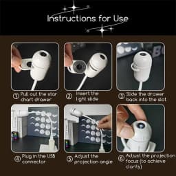 2 In 1 Mini Starry Sky Projector Creative Night Light 10 Films Starry Sky Ambient Light For Home Decoration Children Night Light