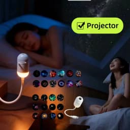 2 In 1 Mini Starry Sky Projector Creative Night Light 10 Films Starry Sky Ambient Light For Home Decoration Children Night Light