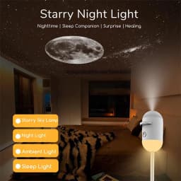 2 In 1 Mini Starry Sky Projector Creative Night Light 10 Films Starry Sky Ambient Light For Home Decoration Children Night Light