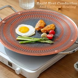 Stainless Steel BBQ Grill Pan for Camping & Home, Compatible with Induction, Gas