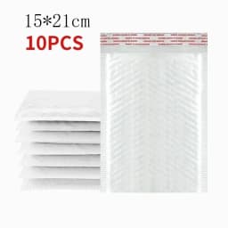 10-50Pcs Bubble Envelopes White Foam Shipping Bags Poly Bubble Mailers Pad Self Seal Packing Bags for Magazine 11cm 15cm 23cm