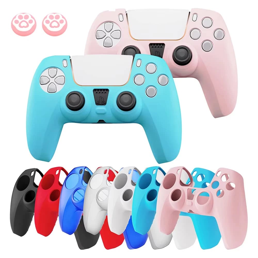 For PS5 Silicone Soft Cover Case Comfortable Hand Feeling Controller Holder Skin Shell Protector For Playstation5 Gamepad Case