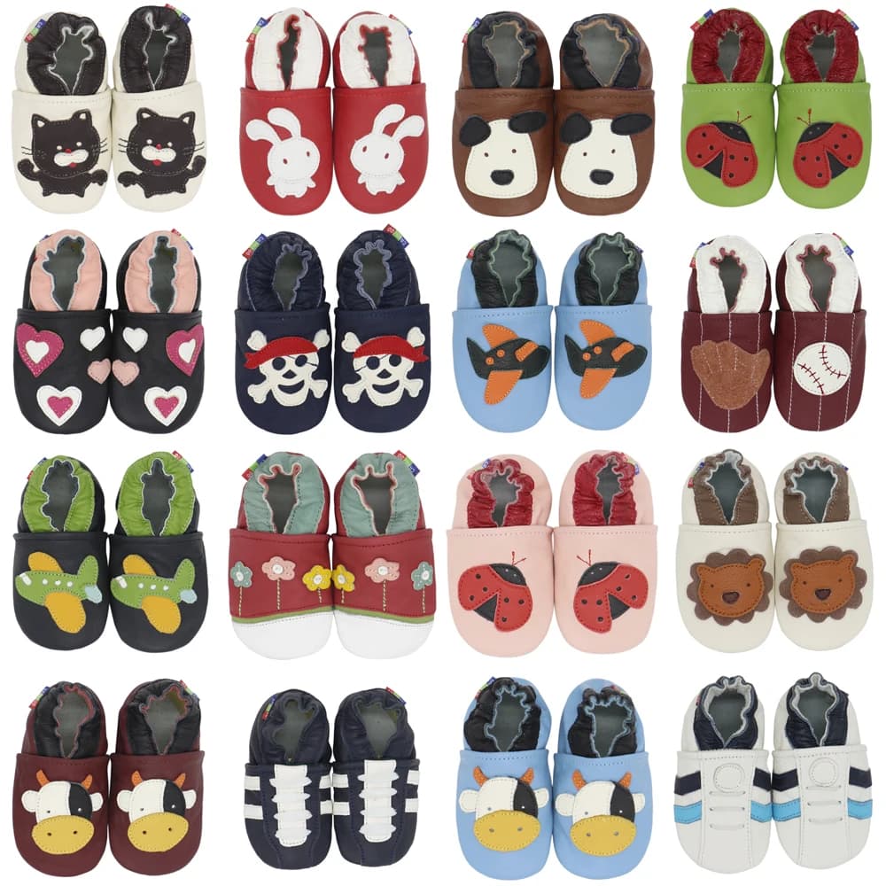 005 Soft Leather Shoes Baby Boy Girl Infant Shoe Slippers 0-6 Months to 7-8 Years First Walkers Leather Skid-Proof Kids Shoes