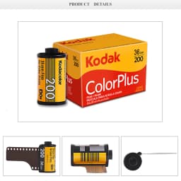KODAK ColorPlus 200 35mm Color Negative Film ISO 200 135-36 C-41 Daylight Color Print Film For Film Camera