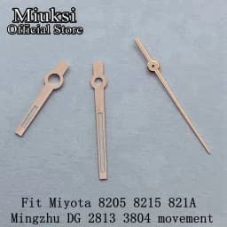Miuksi silver rose gold blue watch hands green luminous hands fit NH35 NH36 3135 ETA2824 2836 Miyota8215 DG2813 3804 movement