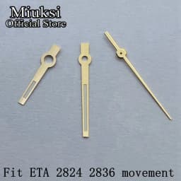 Miuksi silver rose gold blue watch hands green luminous hands fit NH35 NH36 3135 ETA2824 2836 Miyota8215 DG2813 3804 movement