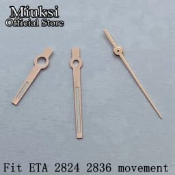 Miuksi silver rose gold blue watch hands green luminous hands fit NH35 NH36 3135 ETA2824 2836 Miyota8215 DG2813 3804 movement