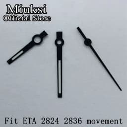 Miuksi silver rose gold blue watch hands green luminous hands fit NH35 NH36 3135 ETA2824 2836 Miyota8215 DG2813 3804 movement