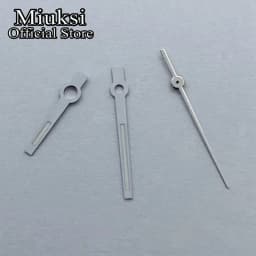 Miuksi silver rose gold blue watch hands green luminous hands fit NH35 NH36 3135 ETA2824 2836 Miyota8215 DG2813 3804 movement