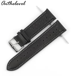Onthelevel Leather Watch Strap 18mm 20mm 22mm 24mm Gray Color Watch Band Quick Release Watch Bands Replacement