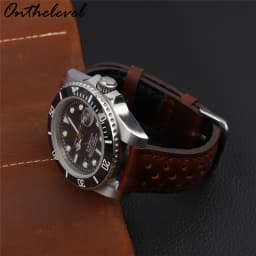 Onthelevel Leather Watch Strap 18mm 20mm 22mm 24mm Gray Color Watch Band Quick Release Watch Bands Replacement