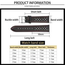 Onthelevel Leather Watch Strap 18mm 20mm 22mm 24mm Gray Color Watch Band Quick Release Watch Bands Replacement