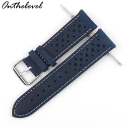 Onthelevel Leather Watch Strap 18mm 20mm 22mm 24mm Gray Color Watch Band Quick Release Watch Bands Replacement