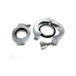 KF10 KF16 KF25 KF40 KF50 , Rubber Gasket Bracket Aluminium Alloy Vacuum Tube Clamp , Vacuum Bellows Clamps