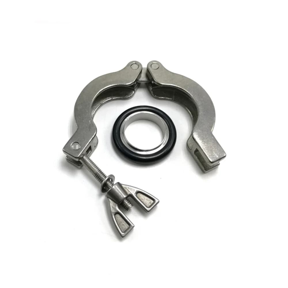KF10 KF16 KF25 KF40 KF50 , Rubber Gasket Bracket Aluminium Alloy Vacuum Tube Clamp , Vacuum Bellows Clamps