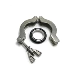 KF10 KF16 KF25 KF40 KF50 , Rubber Gasket Bracket Aluminium Alloy Vacuum Tube Clamp , Vacuum Bellows Clamps