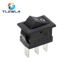 5/10PCS KCD11 Rocker Switch 10*15mm Mini Push Button Switch ON-OFF / ON-OFF-ON 2 Pins / 3 Pins 3A 250VAC / 6A 125VAC 10x15mm