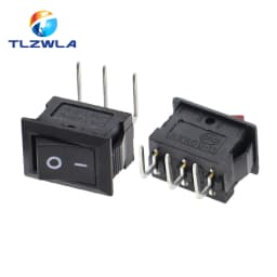 5/10PCS KCD11 Rocker Switch 10*15mm Mini Push Button Switch ON-OFF / ON-OFF-ON 2 Pins / 3 Pins 3A 250VAC / 6A 125VAC 10x15mm