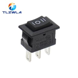 5/10PCS KCD11 Rocker Switch 10*15mm Mini Push Button Switch ON-OFF / ON-OFF-ON 2 Pins / 3 Pins 3A 250VAC / 6A 125VAC 10x15mm