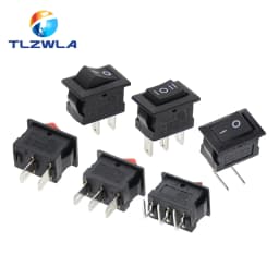5/10PCS KCD11 Rocker Switch 10*15mm Mini Push Button Switch ON-OFF / ON-OFF-ON 2 Pins / 3 Pins 3A 250VAC / 6A 125VAC 10x15mm