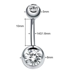 1PC Surgical Steel Navel Earring Belly Piercing Sexy Piercing Ombligo Gem Ear Piercings Navel Earring Body Jewelry Pircings