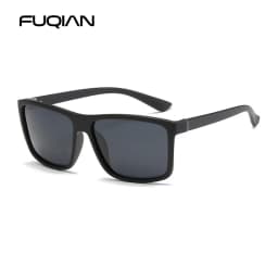 Classic Black Square Polarized Sunglasses Men Fashion Mirror Blue Sun Glasses Unisex Vintage Anti Glare Driving Shades UV400