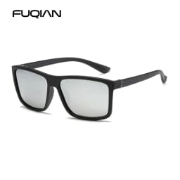 Classic Black Square Polarized Sunglasses Men Fashion Mirror Blue Sun Glasses Unisex Vintage Anti Glare Driving Shades UV400