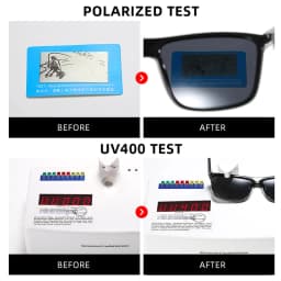 Classic Black Square Polarized Sunglasses Men Fashion Mirror Blue Sun Glasses Unisex Vintage Anti Glare Driving Shades UV400