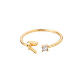 Tiny Initial Letter Rings For Women Stainless Steel A-Z Letters Adjustable Ring Female Christmas Aesthetic Jewelry bijoux femme