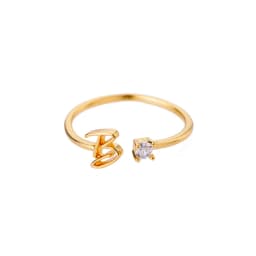 Tiny Initial Letter Rings For Women Stainless Steel A-Z Letters Adjustable Ring Female Christmas Aesthetic Jewelry bijoux femme