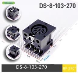 5/20 Pcs Female Din Connector Receptacle 2 3 4 5 6 7 8 9 13 Pin Circular Connector Right Angle PCB Solder Sockets Tin