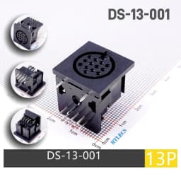 5/20 Pcs Female Din Connector Receptacle 2 3 4 5 6 7 8 9 13 Pin Circular Connector Right Angle PCB Solder Sockets Tin